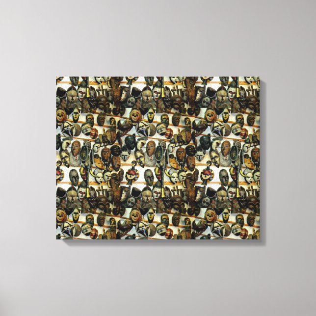 African Masks Canvas Print (Front)