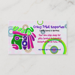 African Masks Celestial 3D LOCAL GIFT SHOP Business Card