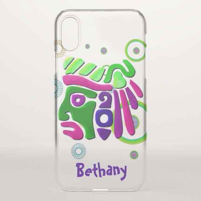 African Masks Celestial 3D PERSONALIZED Uncommon iPhone Case (Back)