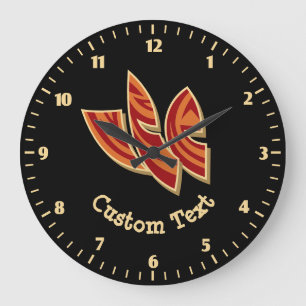 African Masks Large Clock