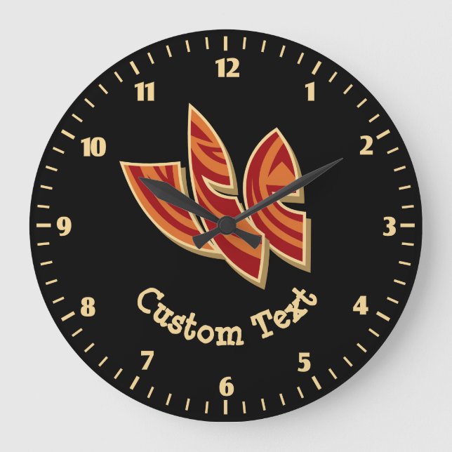 African Masks Large Clock (Front)