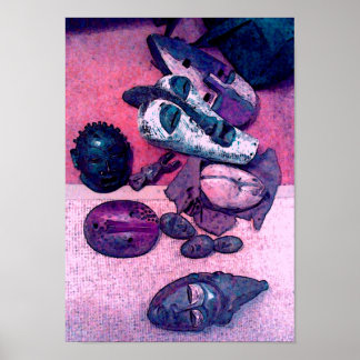 African Masks Poster