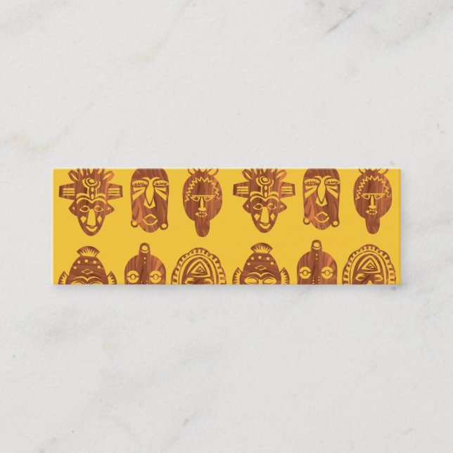 African Masks Skinny business cards (Front)