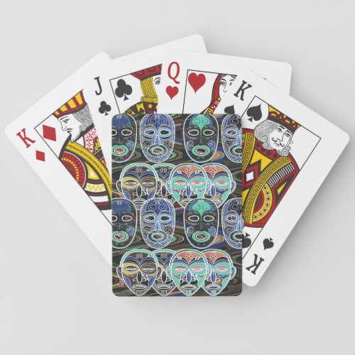 African Masks V1 Poker Cards