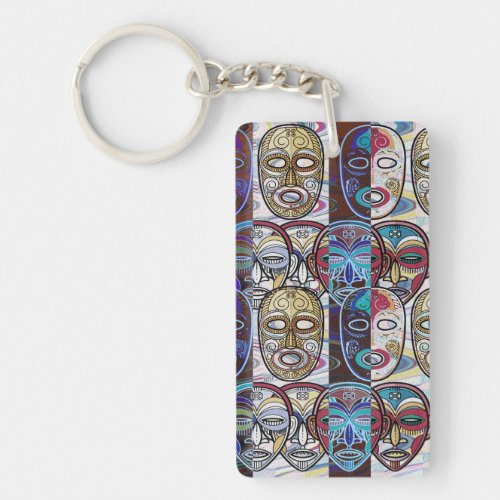 African Masks V2 Keychain