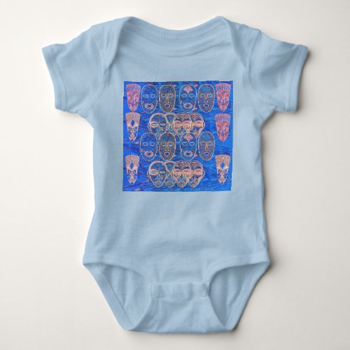 African Masks V4 Baby Bodysuit