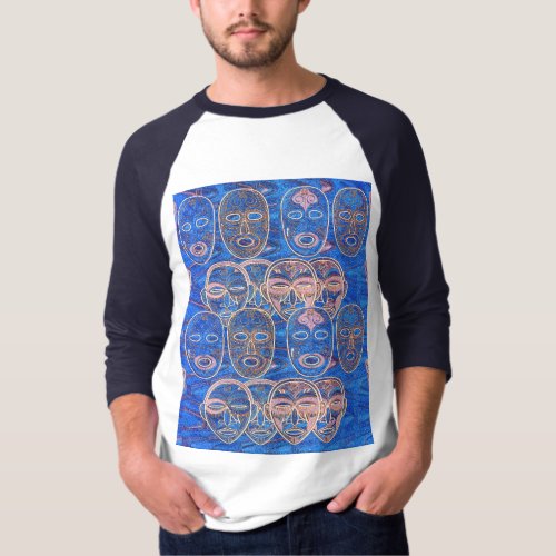 African Masks V4 T_Shirt