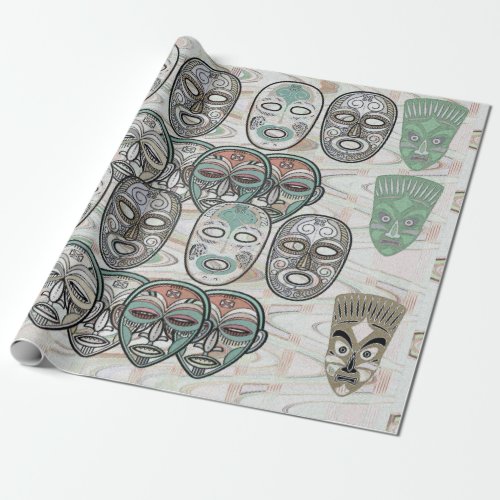 African Masks V5 Wrapping Paper