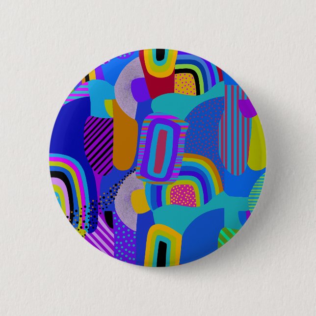 African Maximalist Landscape Map Button (Front)