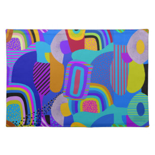 African Maximalist Landscape Map Cloth Placemat