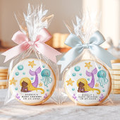 African Mermaid Ocean Baby Shower Sugar Cookie