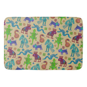 African Mexican Culture Primitive Tribal Pattern 1 Bath Mat