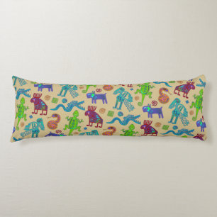 African Mexican Culture Primitive Tribal Pattern 1 Body Pillow