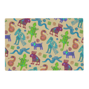 African Mexican Culture Primitive Tribal Pattern 1 Placemat