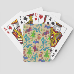 African Mexican Culture Primitive Tribal Pattern 1 Poker Cards