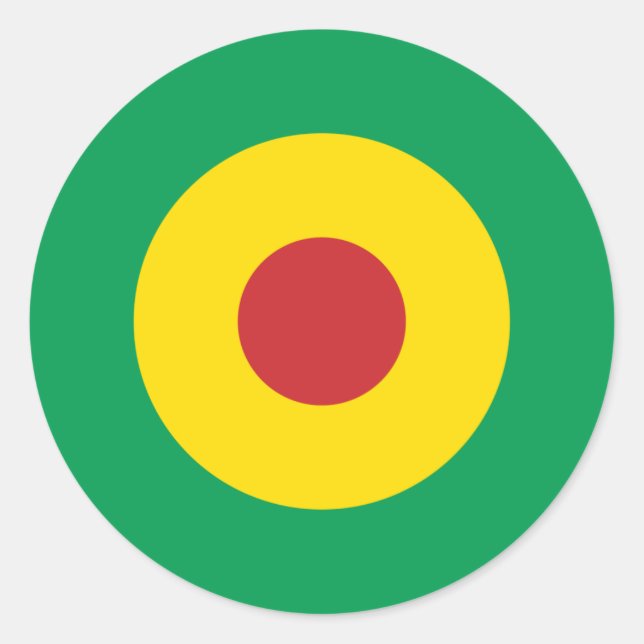 African Mod Round Sticker (Front)