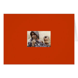 African Mom with Nose Ring and Baby Cards