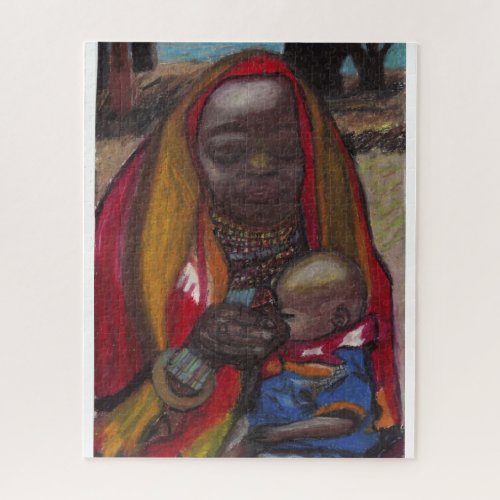 AFRICAN MOTHER AND CHILD JIGSAW PUZZLE