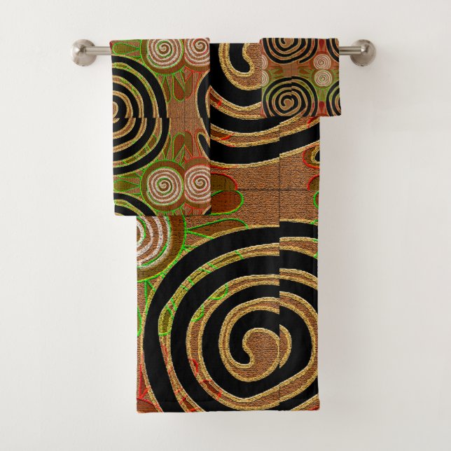 African Motif Bath Towel Set (Insitu)