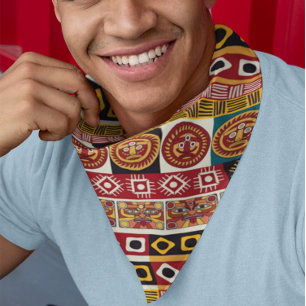 African Motif Colorful Decorative Pattern Design Bandana