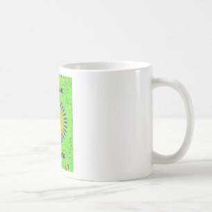 African Motif Design in Green and Gold Art Print Coffee Mug