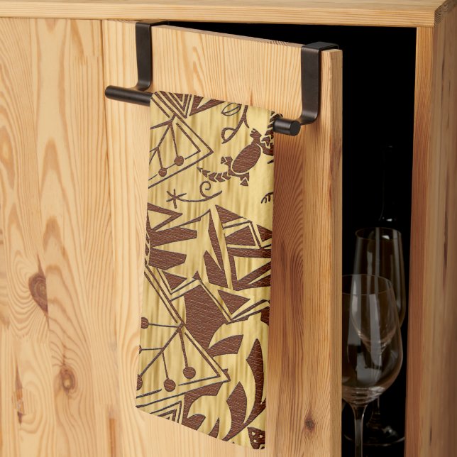 African Motif  Kitchen Towel (Thirds Fold)