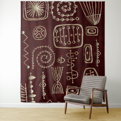 African Motif  Print Tapestry