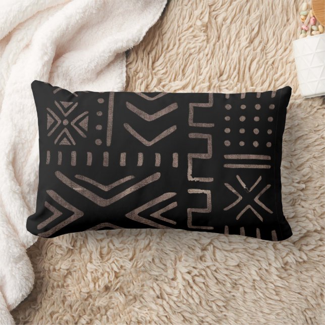  African Mud Cloth  Lumbar Pillow (Blanket)