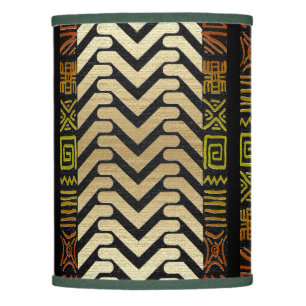 African Mud Cloth Motif Print Lamp Shade