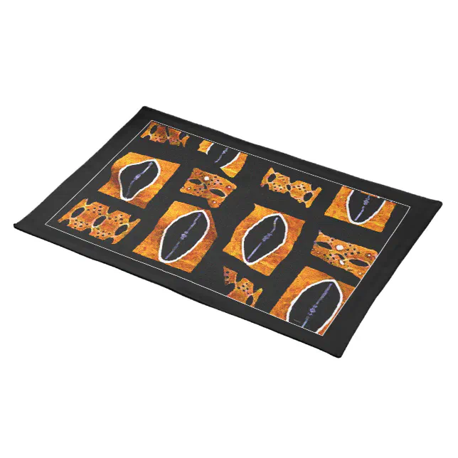 African Mud Cloth Pattern Graphic Cloth Placemat Zazzle