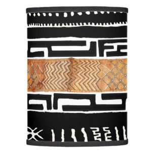 African Mud Cloth Pattern Lamp Shade