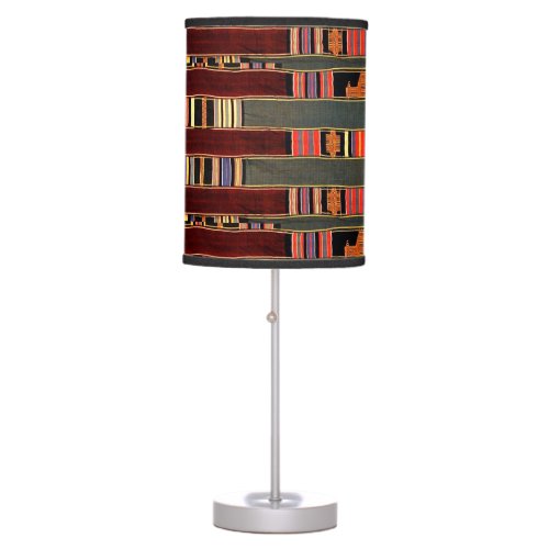 African Mud Cloth Pattern Table Lamp