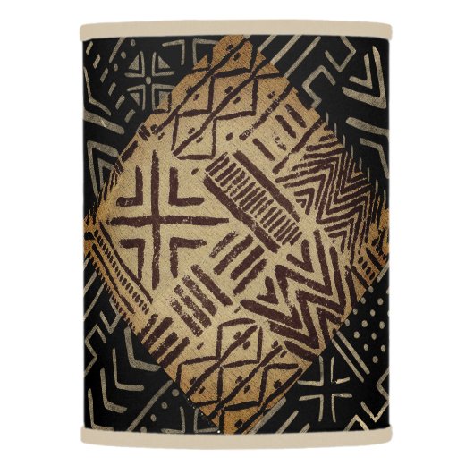 African Mud Cloth Print Lamp Shade (Front)