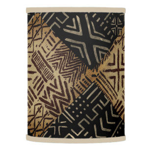 African Mud Cloth Print Lamp Shade