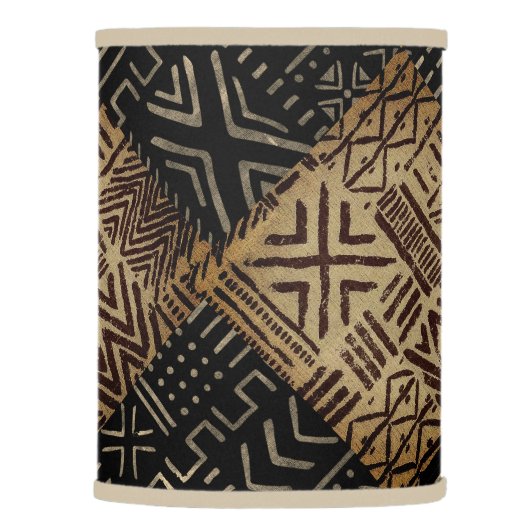 African Mud Cloth Print Lamp Shade (Right)