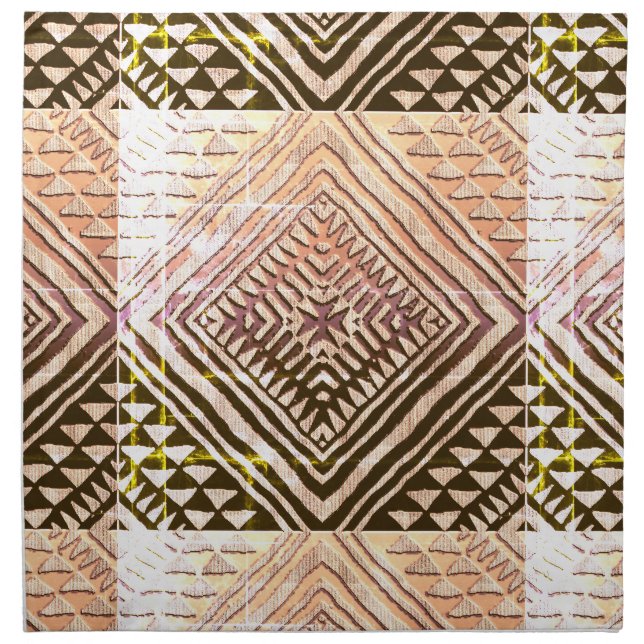 African Mud Cloth Print Napkin (Front)