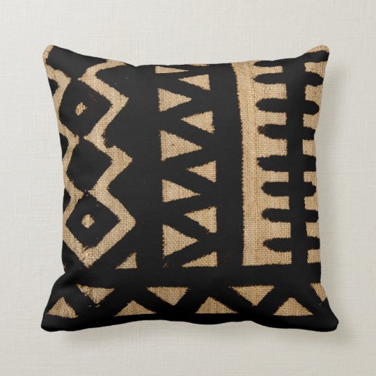 African mud Cloth Print Throw Pillow