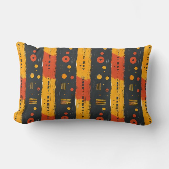 African mud clothes lumbar pillow (Front)