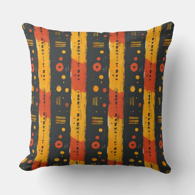 African mud clothes throw pillow (Front)