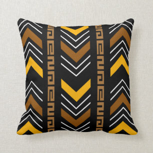 African Mudcloth Bogolan Fabric Design Throw Pillo Pillow