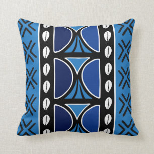 African Mudcloth Bogolan Fabric Design Throw Pillo Pillow