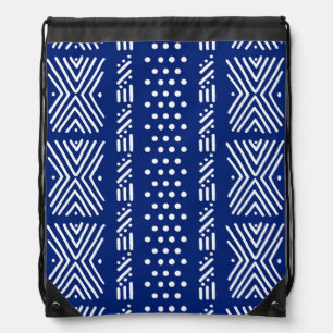 African Mudcloth Drawstring Backpack