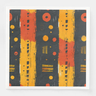 African mudcloth paper dinner napkins