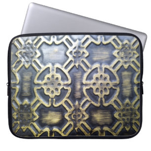 african mudcloth pattern laptop sleeve