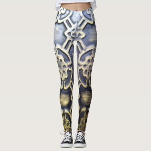 african mudcloth pattern leggings