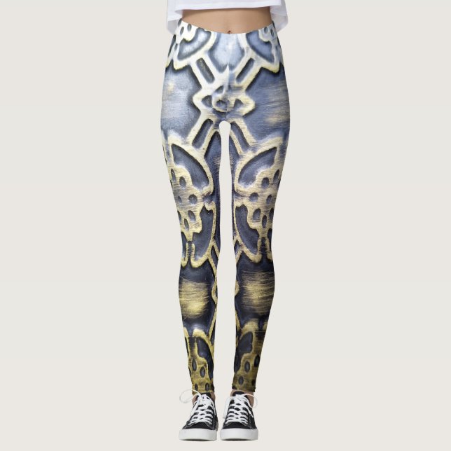 african mudcloth pattern leggings (Front)