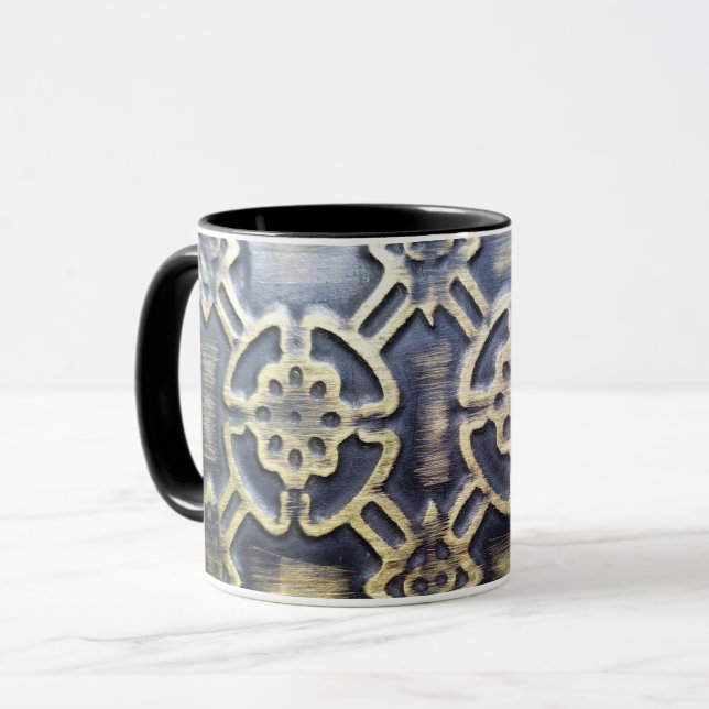african mudcloth pattern mug (Front Left)