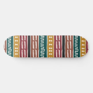 African Mudcloth Rastafarian Skateboard