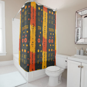 African mudcloth shower curtain