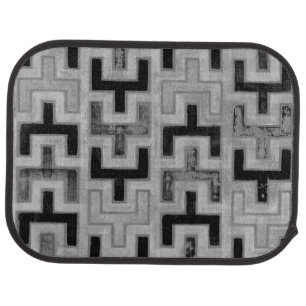 African Mudcloth Textile with Geometric Patterns Car Floor Mat